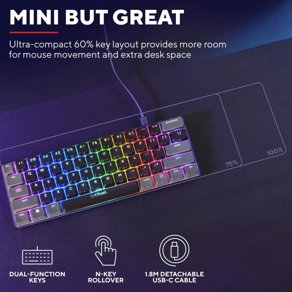 GXTrust Acira GXT867 Tastatur 60 %