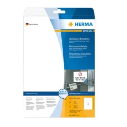 Herma Selvklebende skriverpapir, A4, 25-pakning Midlertidig