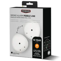Housegard Pebble Link Trådløs røykvarsler 2-pk.