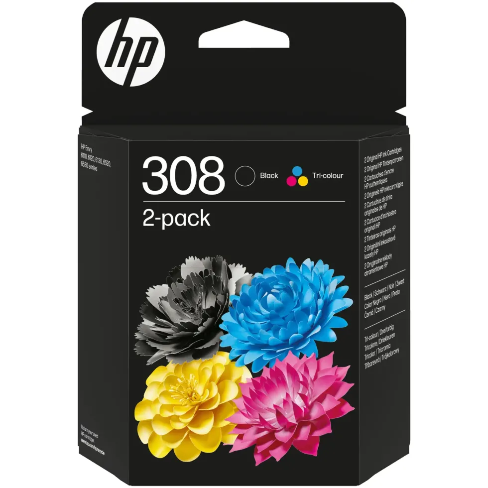 HP 308 Blekkpatron 2-pk. – svart og farger