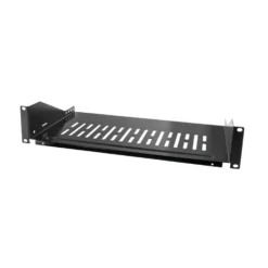 19"-hylle 2U, svart
