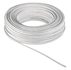 Høyttalerkabel OFC 2,5 mm², hvit 25 m