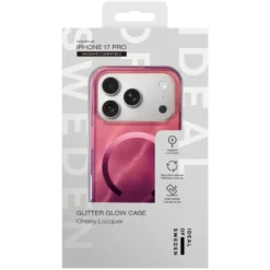 IDEAL OF SWEDEN Clear MagSafe Case – mobildeksel til iPhone 17 Pro Cherry Lacquer