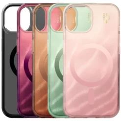 IDEAL OF SWEDEN Clear MagSafe Case – mobildeksel til iPhone 13, 14, 15, 16e og 17e Cherry Lacquer