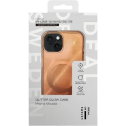 IDEAL OF SWEDEN Clear MagSafe Case – mobildeksel til iPhone 13, 14, 15, 16e og 17e Mocha Mousse