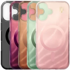 IDEAL OF SWEDEN Clear MagSafe Case – mobildeksel til iPhone 16 Cherry Lacquer
