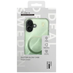 IDEAL OF SWEDEN Clear MagSafe Case – mobildeksel til iPhone 16 Sage Green