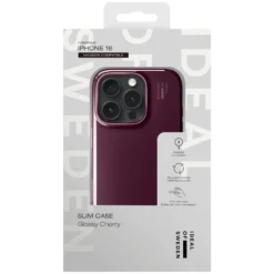 IDEAL OF SWEDEN Slim MagSafe Case – mobildeksel til iPhone 16 Glossy Cherry
