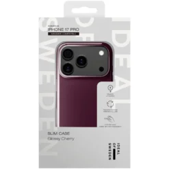 IDEAL OF SWEDEN Slim MagSafe Case – mobildeksel til iPhone 17 Pro Glossy Cherry