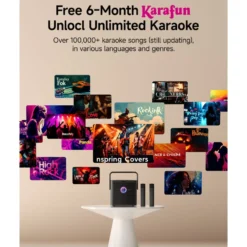 Ikarao Shell S3 Bærbar karaokemaskin med 7" HD-skjerm