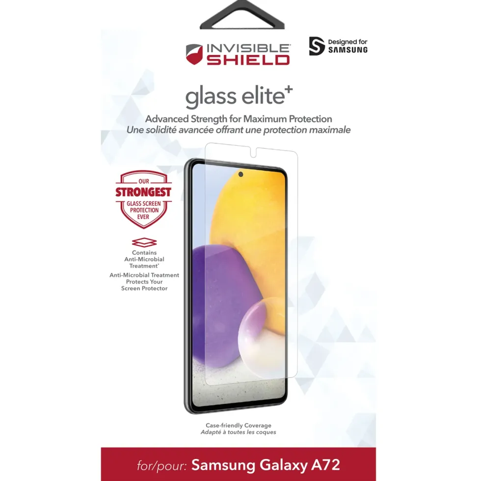 Invisible Shield Glass Elite + Skjermbeskytter for Galaxy A72