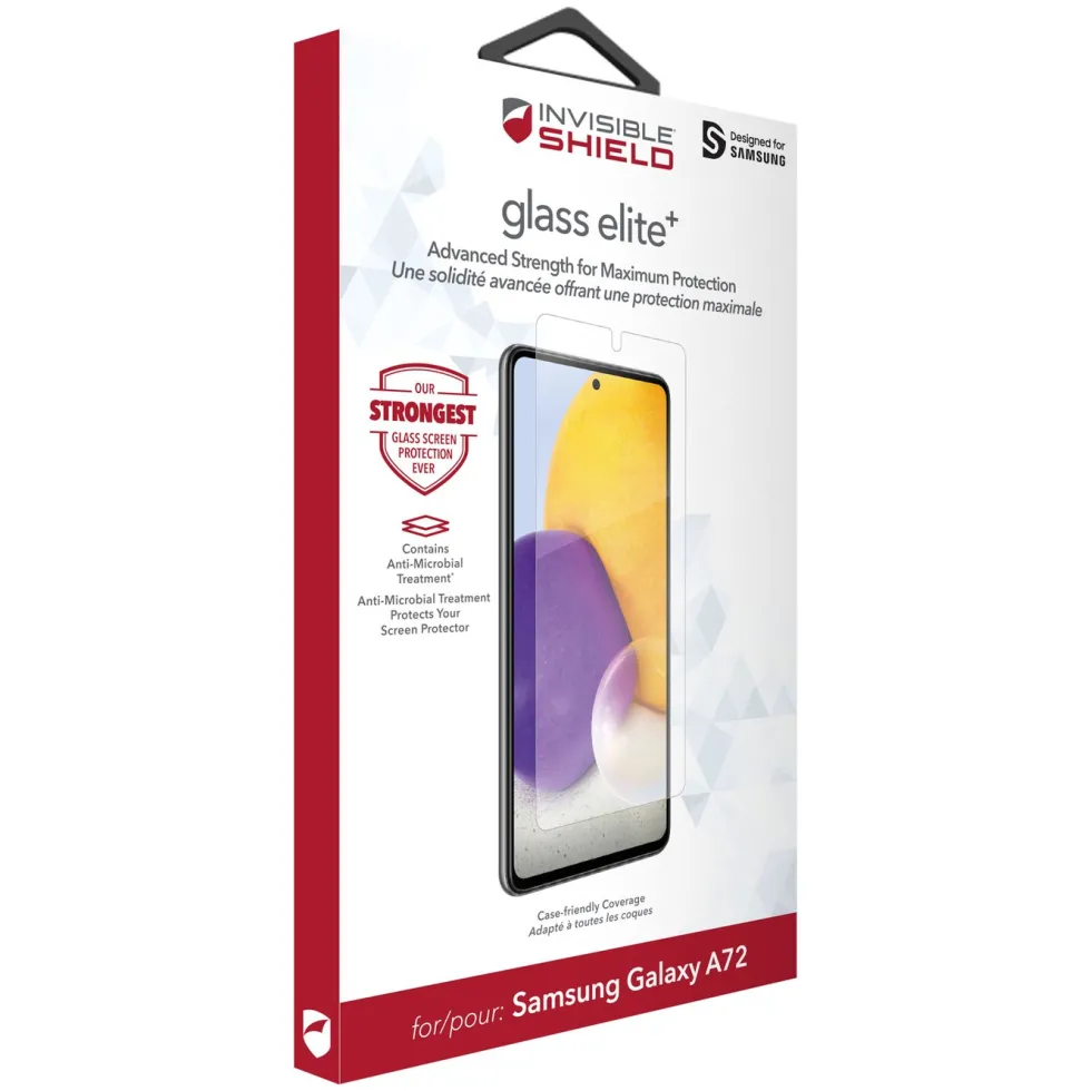Invisible Shield Glass Elite + Skjermbeskytter for Galaxy A72