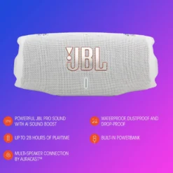 JBL Charge 6 Portabel høyttaler Hvit