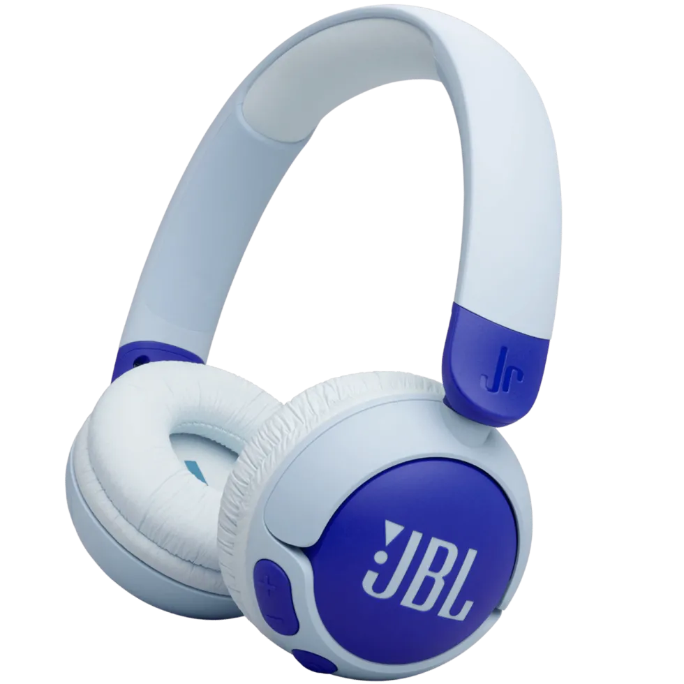 JBL JR320BT Trådløse hodetelefoner med volumbegrensning Blå