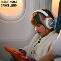 JBL JR470NC Trådløse hodetelefoner med volumbegrensning og ANC Rosa