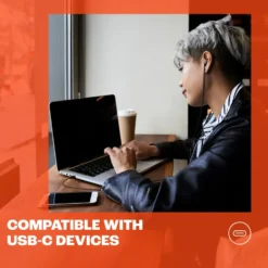 JBL Tune 305C USB-C-hodetelefoner med ledning Svart