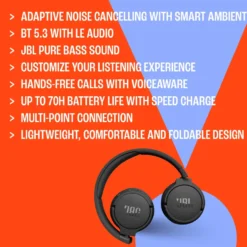 JBL Tune 670 NC Trådløse hodetelefoner Svart