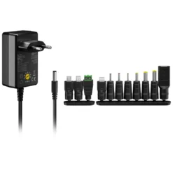 Justerbar strømadapter 3–12 V (DC) 3,6 W