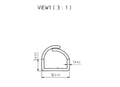 Kabelkanal Hvit 8x7 mm 1 m 3-pk.