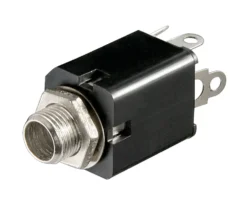 Kabinettkontakt med bryter 6,3 mm, mono