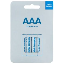 Kjell & Company AAA-litiumbatterier, 4-pk.