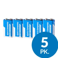 Kjell & Company 9 V-batterier (PP3) 5-pk.