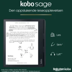 Kobo Sage Vanntett lesebrett 8” med wifi