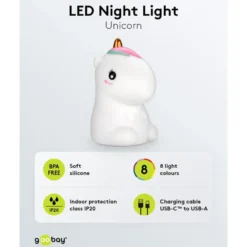 LED-nattlys Enhjørning