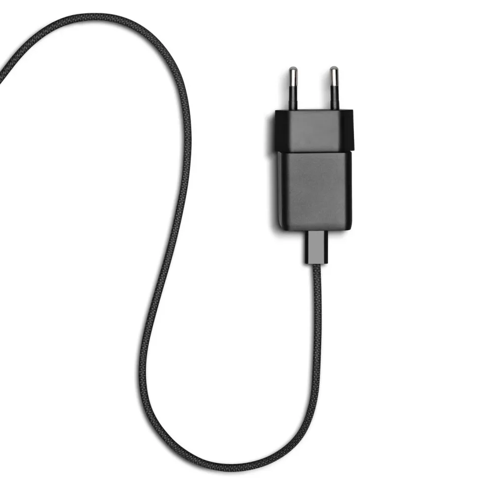 Linocell Flettet USB-C- til Lightning-kabel Svart 0,5 m