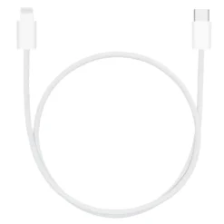 Linocell Flettet USB-C- til Lightning-kabel Hvit 0,5 m