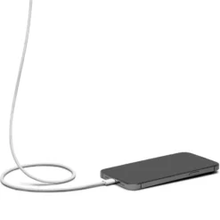 Linocell Flettet USB-C- til Lightning-kabel Hvit 0,5 m