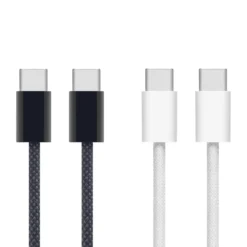Linocell Flettet USB-C- til USB-C-kabel 240W Svart 2 m