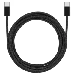 Linocell Flettet USB-C- til USB-C-kabel 240W Svart 2 m