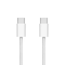 Linocell Flettet USB-C- til USB-C-kabel 60W Hvit 2 m