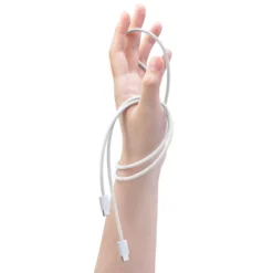 Linocell Flettet USB-C- til USB-C-kabel 60W Hvit 2 m