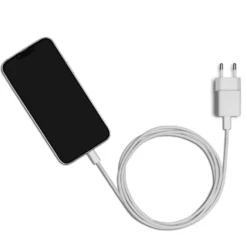 Linocell Flettet USB-C- til USB-C-kabel 60W Hvit 1 m
