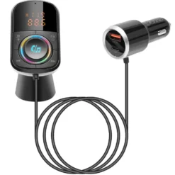 Linocell FM-sender med Bluetooth og hurtiglading
