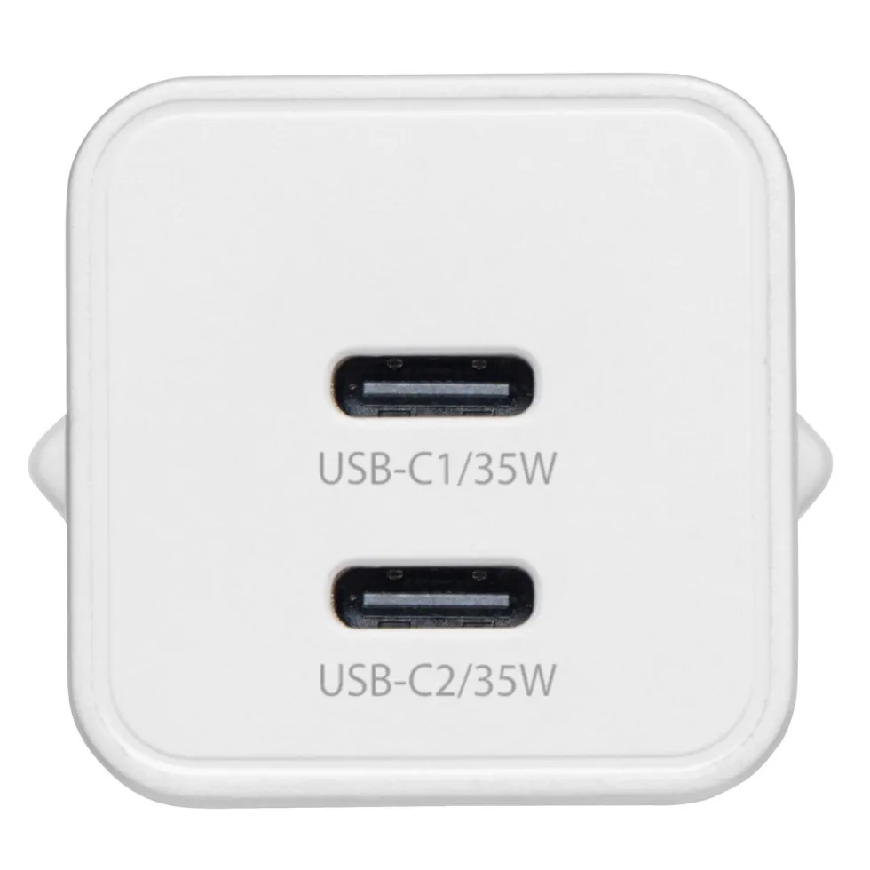 Linocell GaN hurtiglader 35 W PD med 2 USB-C-porter Hvit