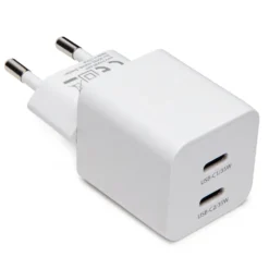 Linocell GaN hurtiglader 35 W PD med 2 USB-C-porter Hvit