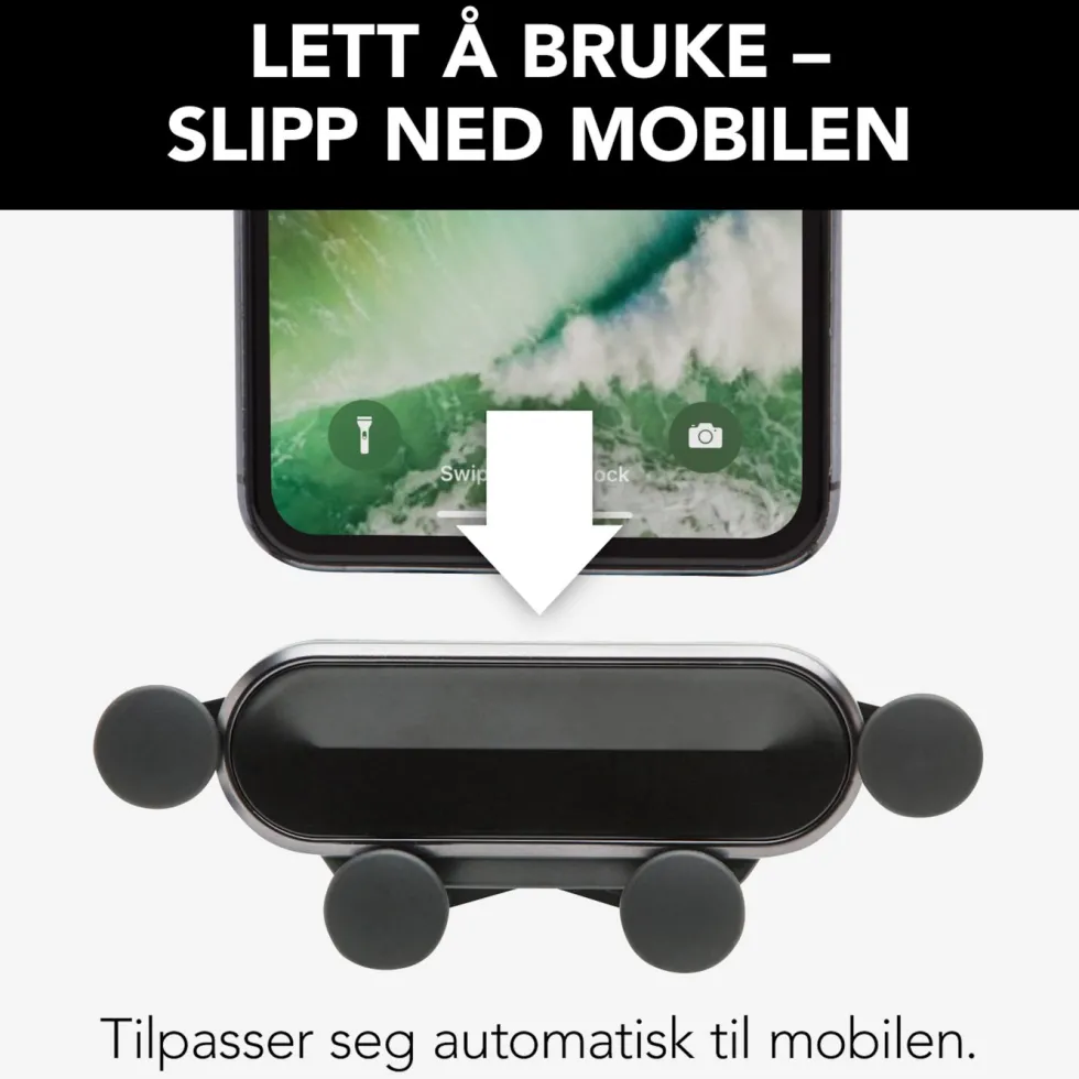 Linocell Mobilholder med hurtigfeste for frontrute