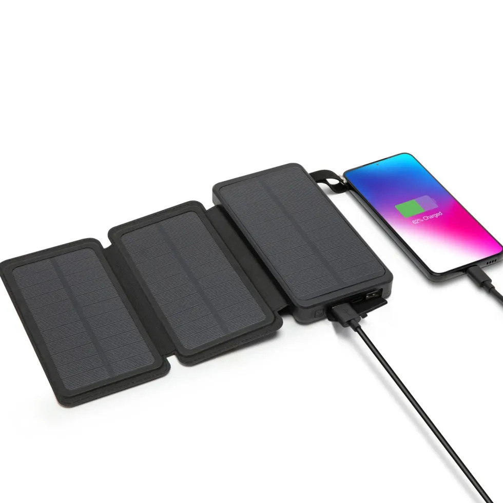 Linocell Powerbank med solcellelading 20 W 8000 mAh
