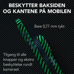 Linocell Premium Kevlar Robust deksel for iPhone 12 Pro Max Grønn