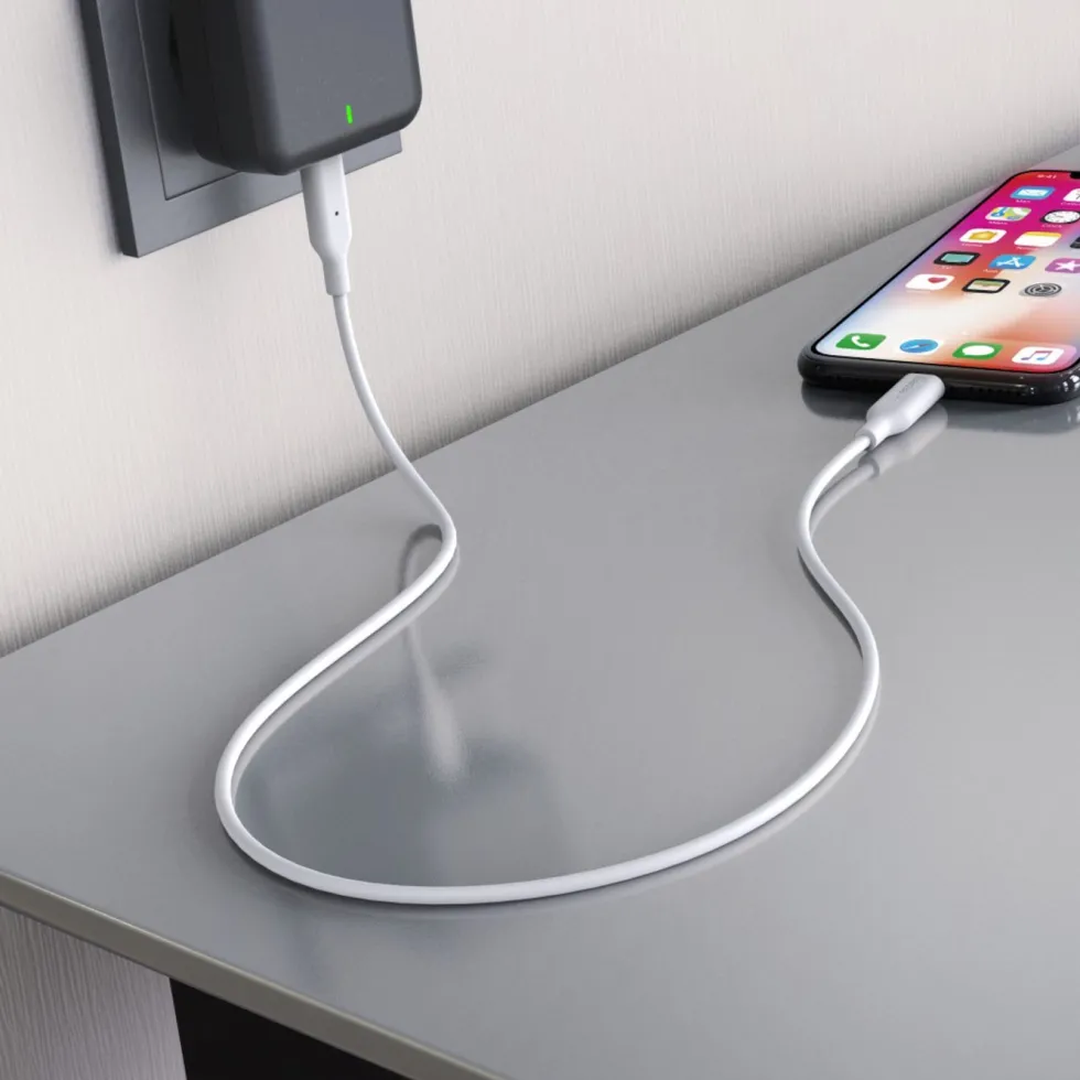 Linocell USB-C til Lightning-kabel Hvit 1 m