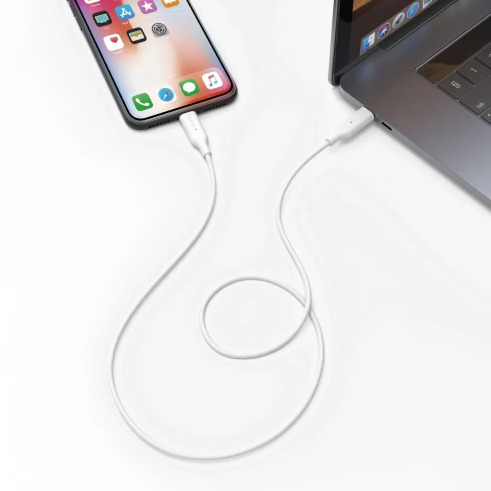 Linocell USB-C til Lightning-kabel Hvit 1 m