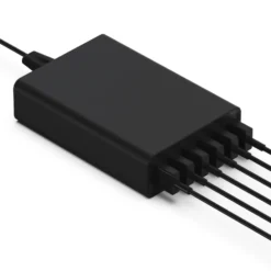 Linocell USB-ladestasjon med 6 porter Svart