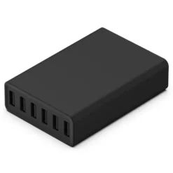 Linocell USB-ladestasjon med 6 porter Svart