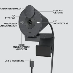 Logitech Brio 300 Webkamera med USB-C