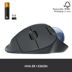 Logitech Ergo M575 Trådløs datamus Svart
