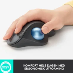 Logitech Ergo M575 Trådløs datamus Svart