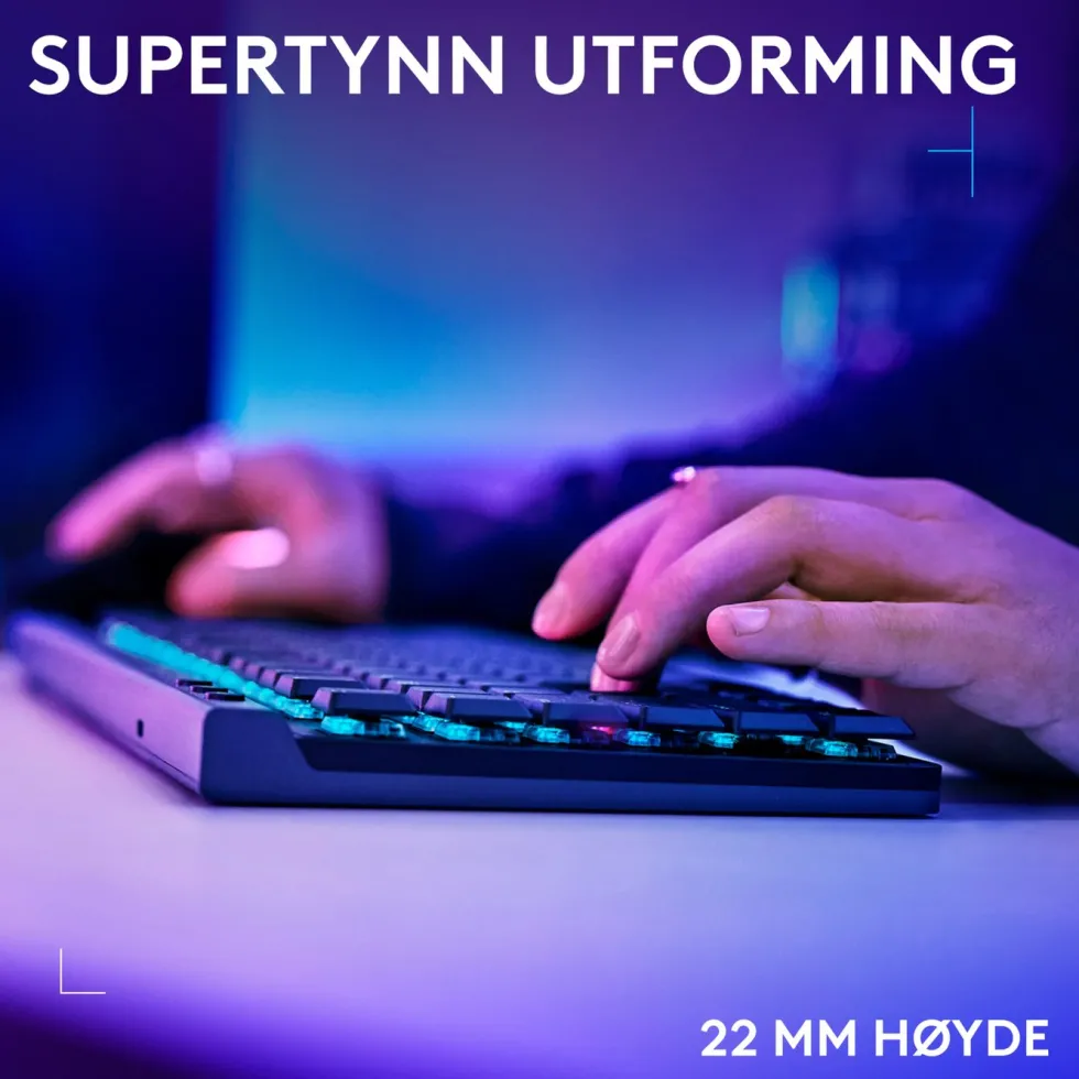 Logitech G515 Lightspeed TKL Trådløst gamingtastatur Linear Svart